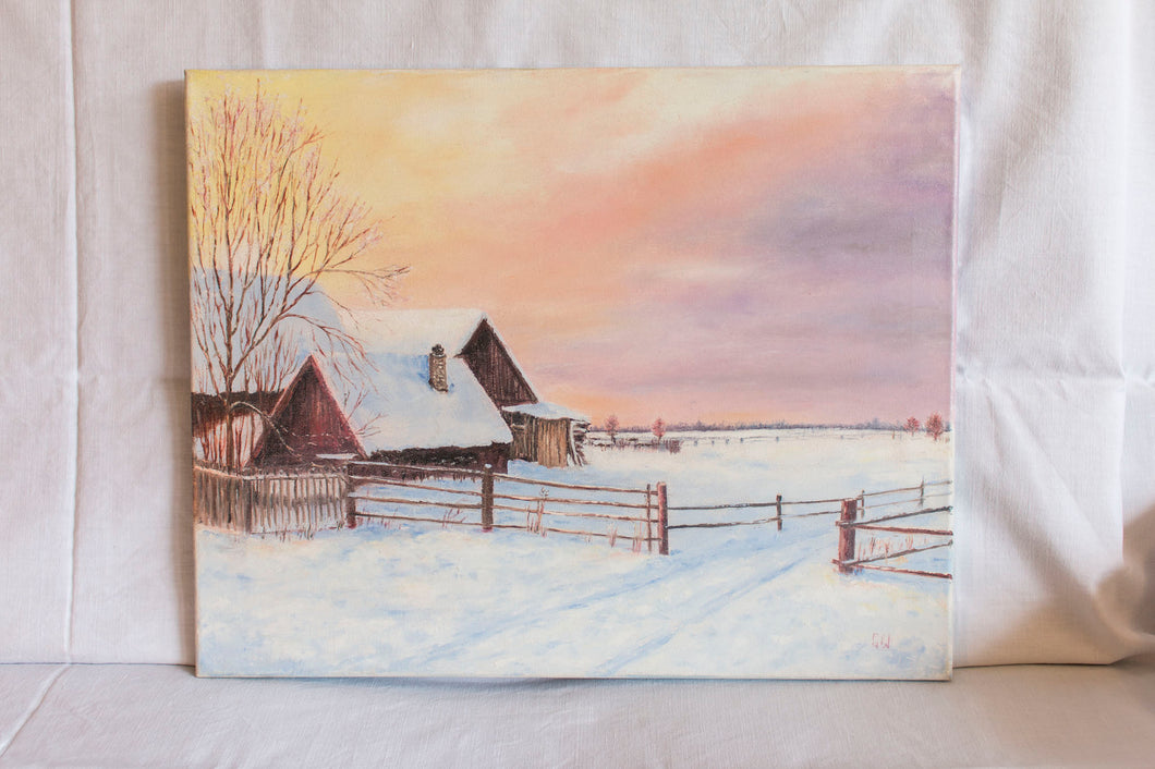 Bauernhof im Schnee