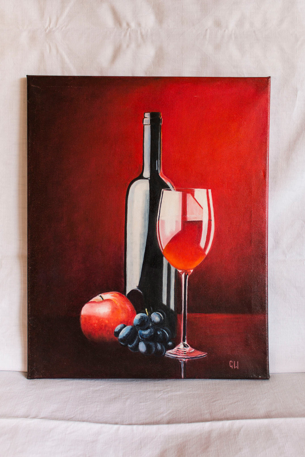 Stillleben Rotwein
